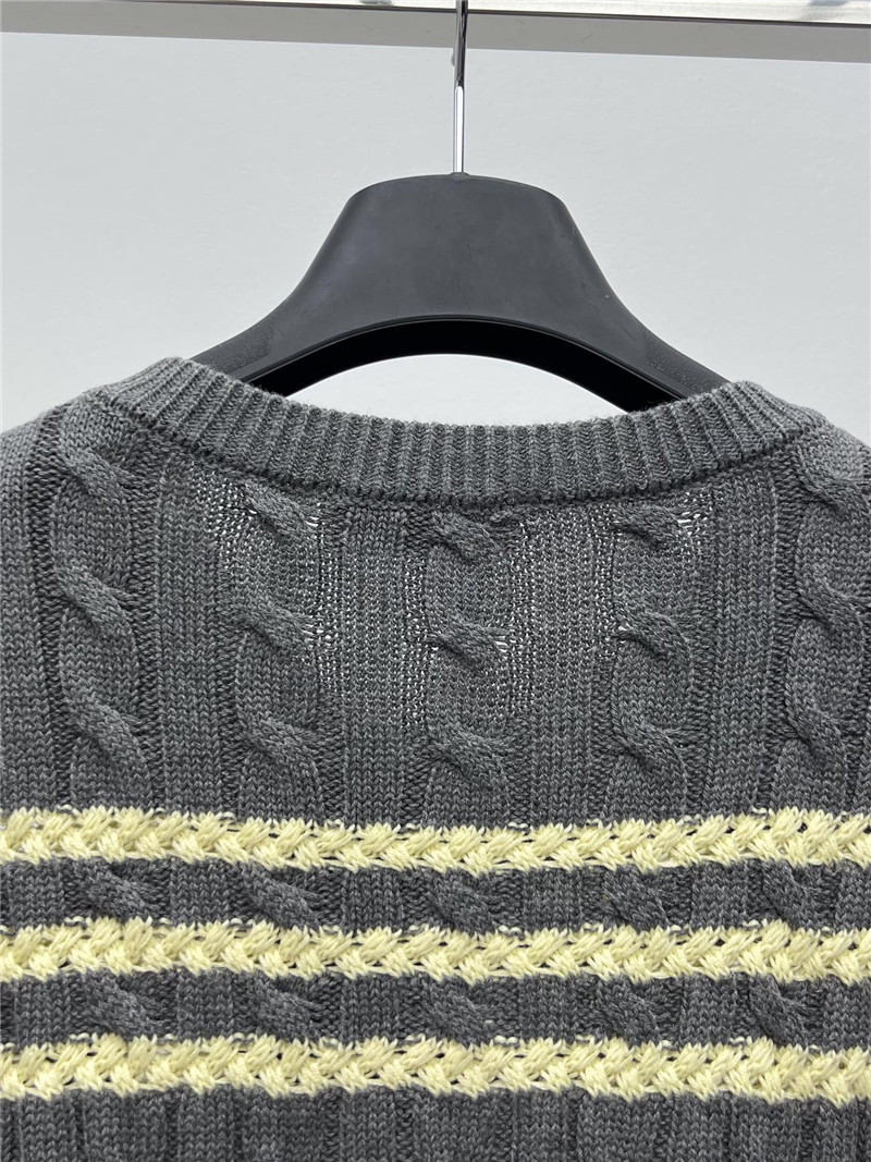 u1u1enne westwood multicolor stripe cable cardigan