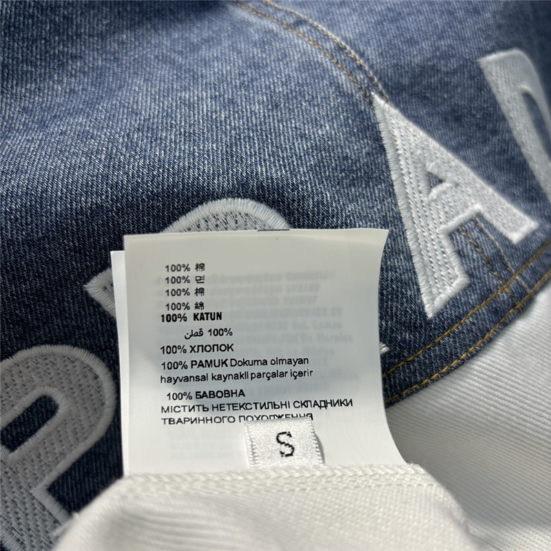Pra*a lapel denim jacket replica d&g clothing