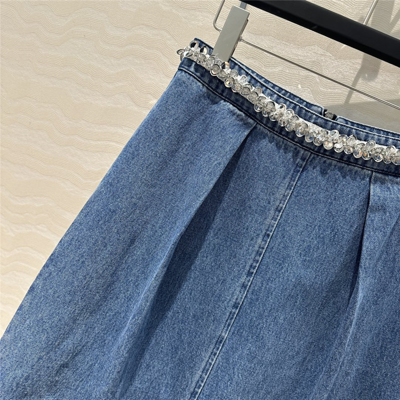 M1um1u beaded denim skirt replica d&g clothing