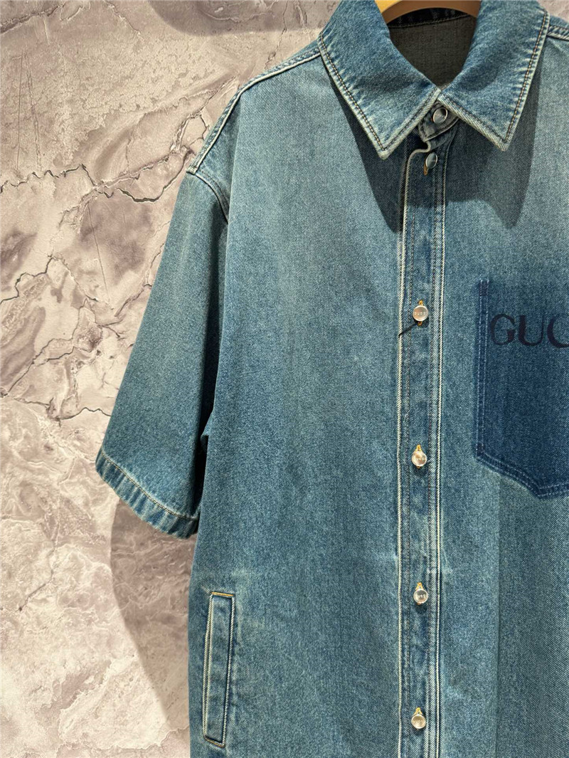 Gvc*1 pocket denim shirt replica designer clothes