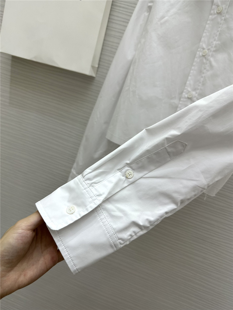 L0ew* embroidered raw edge shirt replicas clothes