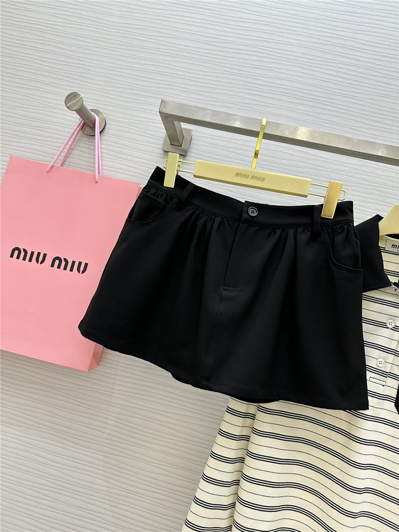 M1um1u striped polo long-sleeved suit replicas clothes