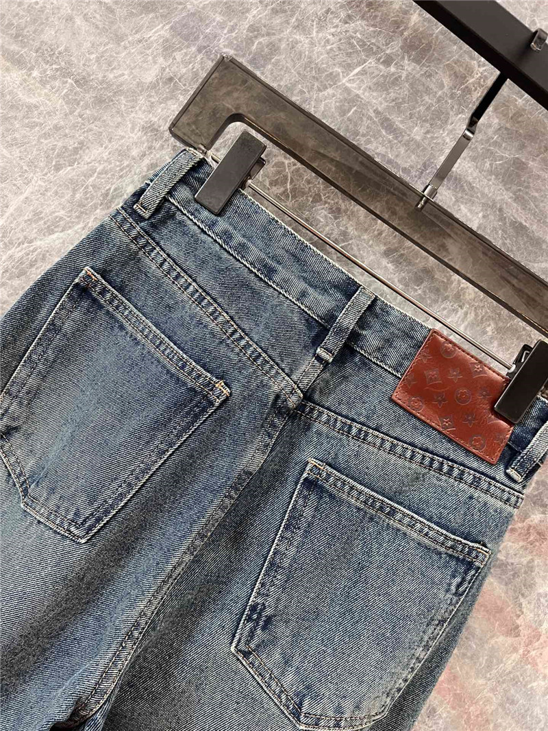 l0vis Vvtt0n lv rhinestone denim trousers replicas clothes