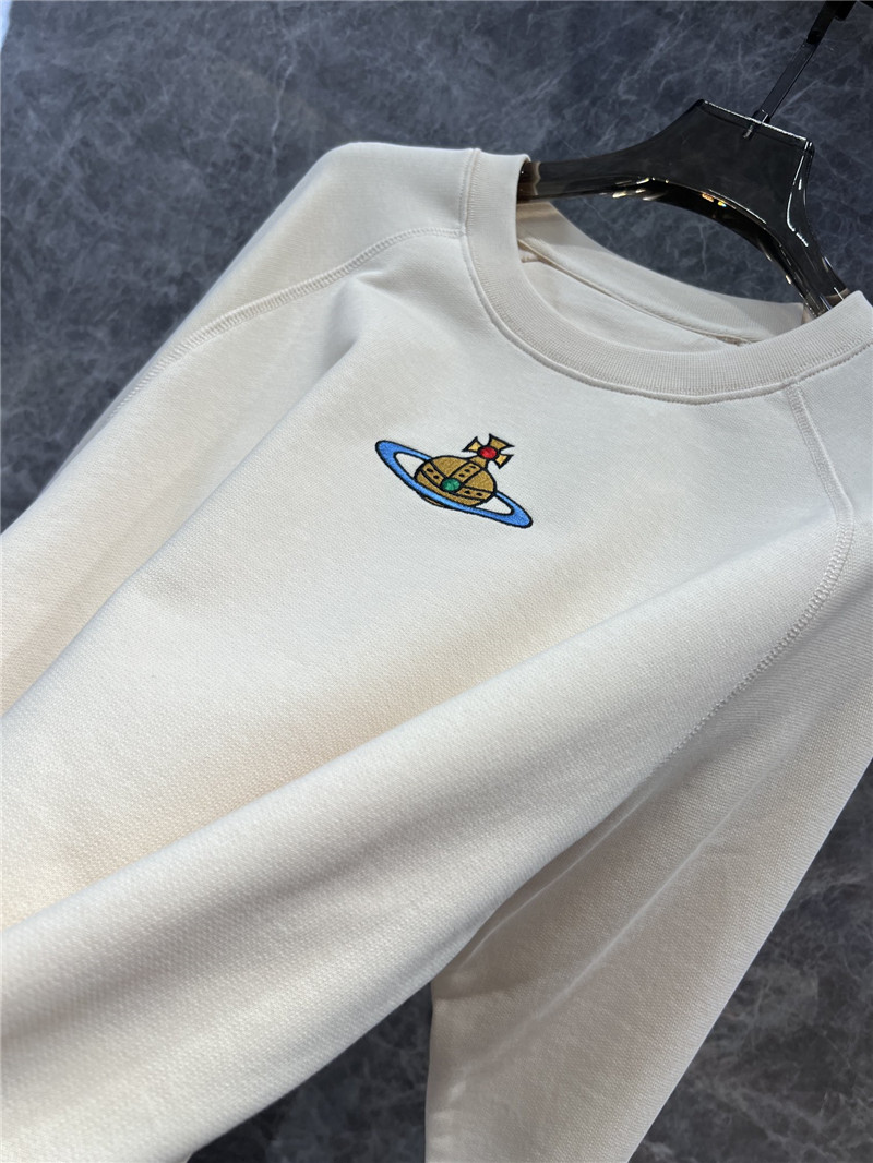 u1u1enne westwood logo crew neck sweatshirt off-white