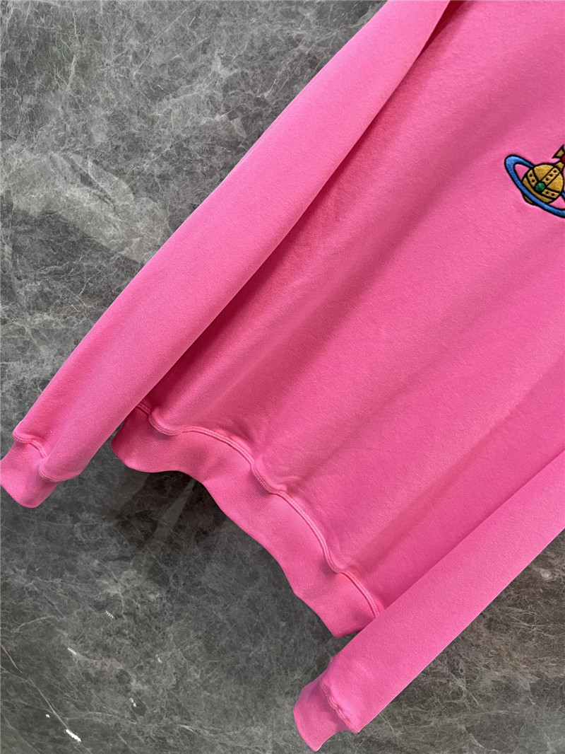 u1u1enne westwood logo crew neck sweatshirt pink