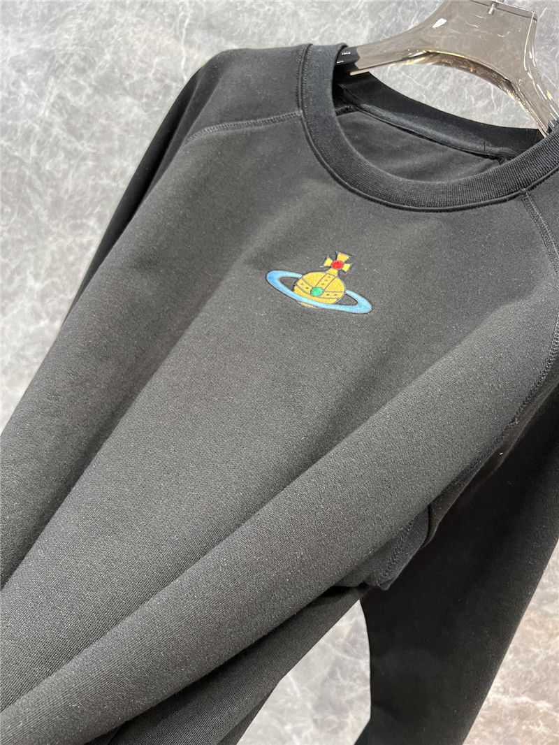 u1u1enne westwood logo crew neck sweatshirt grey