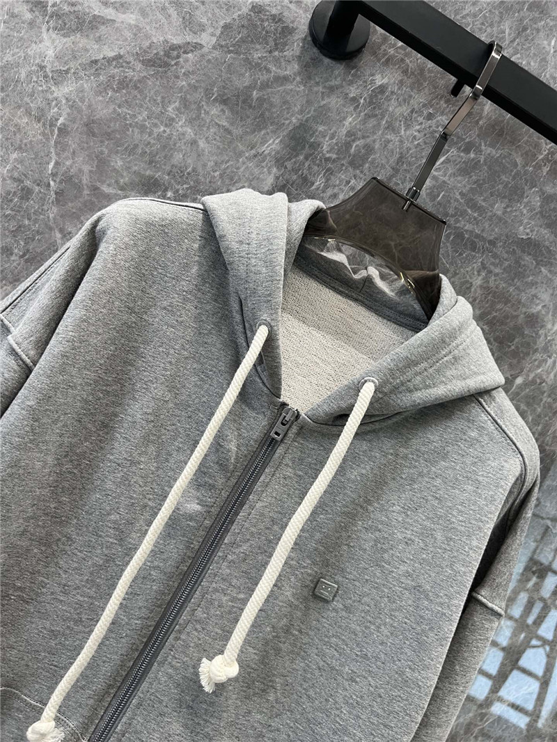 Acne Studios Hooded Zip Sweater Grey