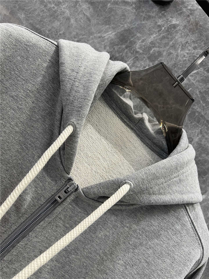 Acne Studios Hooded Zip Sweater Grey