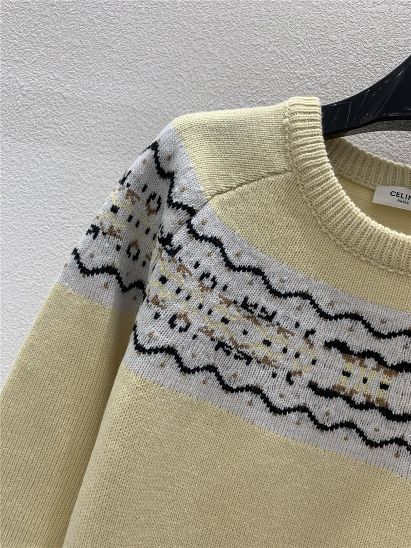 Ce1i*e triomphe fair isle sweater in yellow