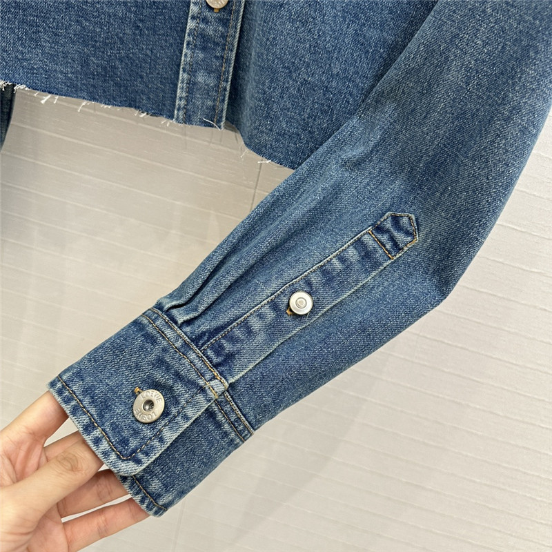L0ew* cropped denim shirt