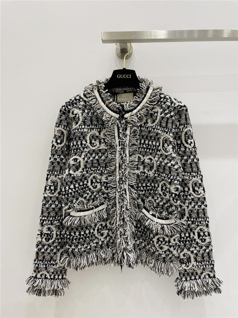 Gvc*1 wool mohair gg cardigan in black