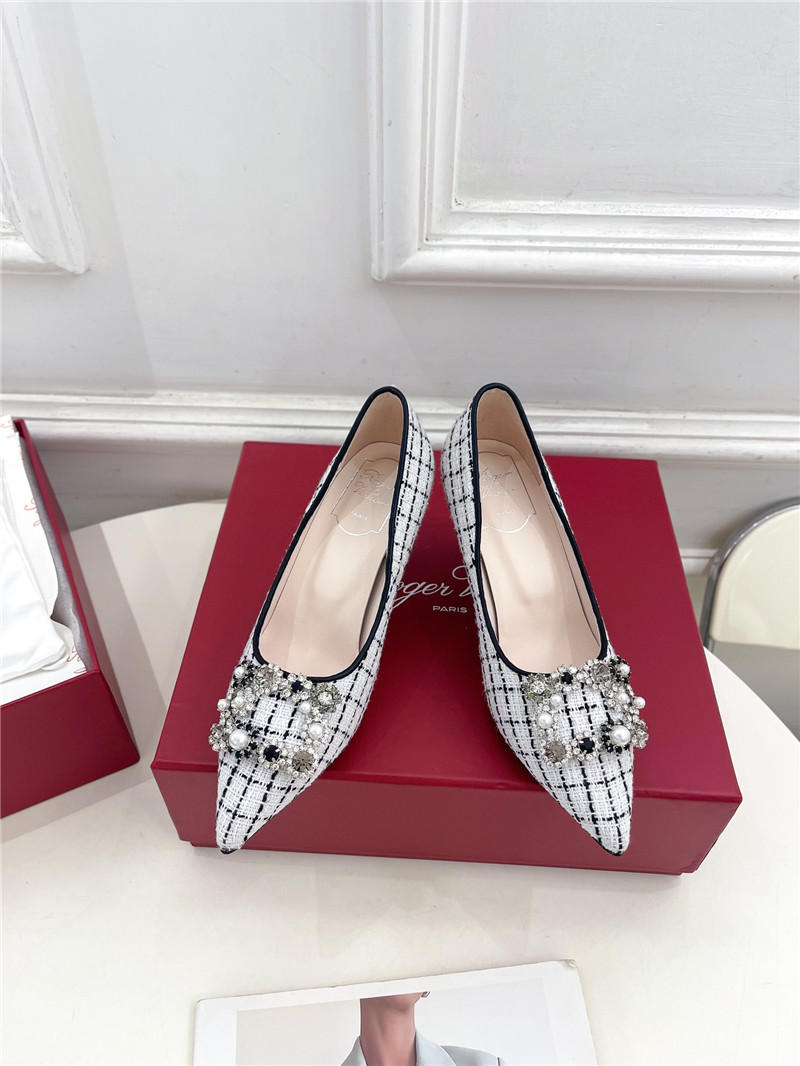 roger u1u1er efflorescence pumps 35mm in multicolour tweed