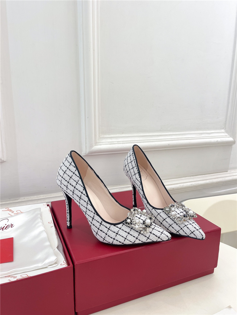roger u1u1er efflorescence pumps 65mm in multicolour tweed