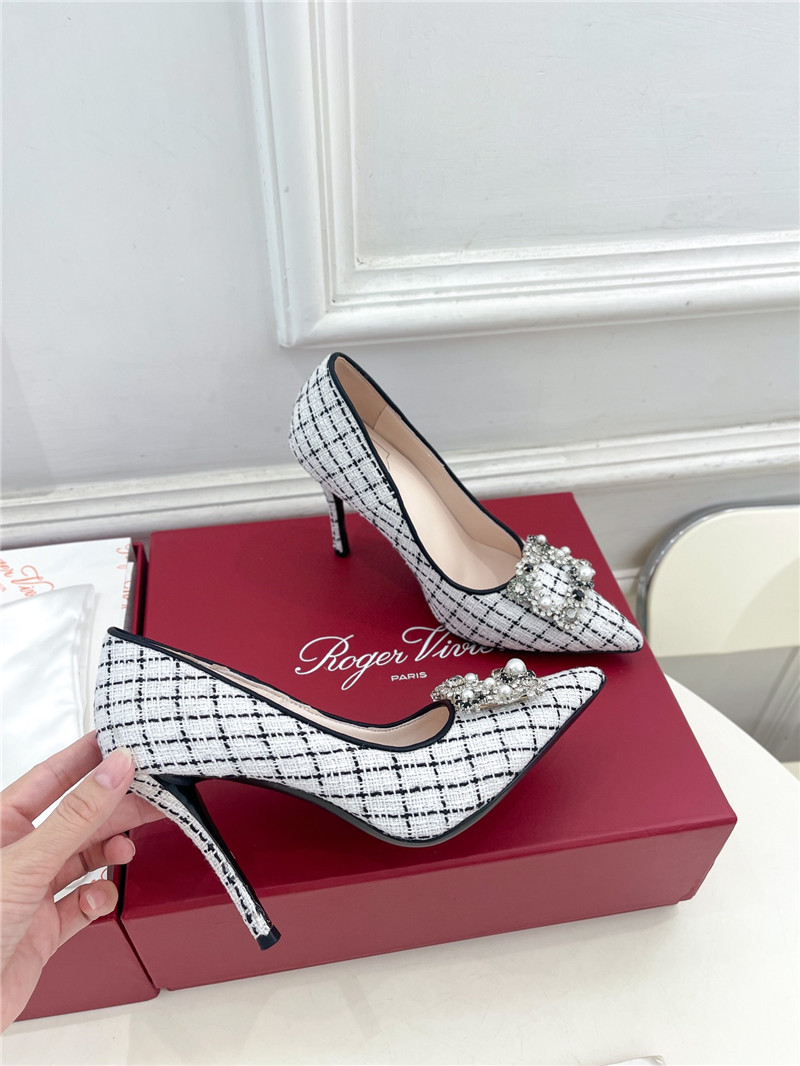 roger u1u1er efflorescence pumps 65mm in multicolour tweed