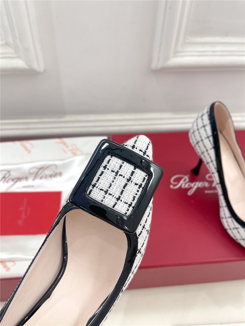 roger u1u1er viv’ in the city pumps 65mm multicolour tweed