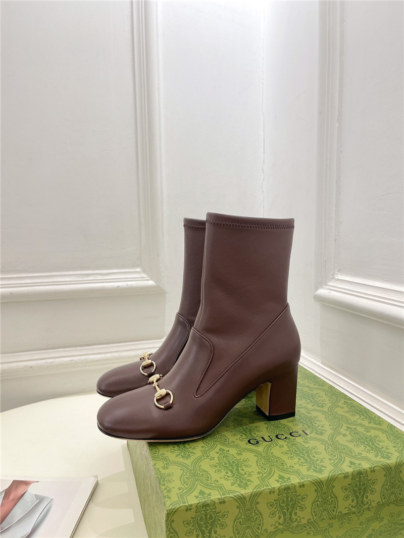 Gvc*1 women’s horsebit ankle boot in brown