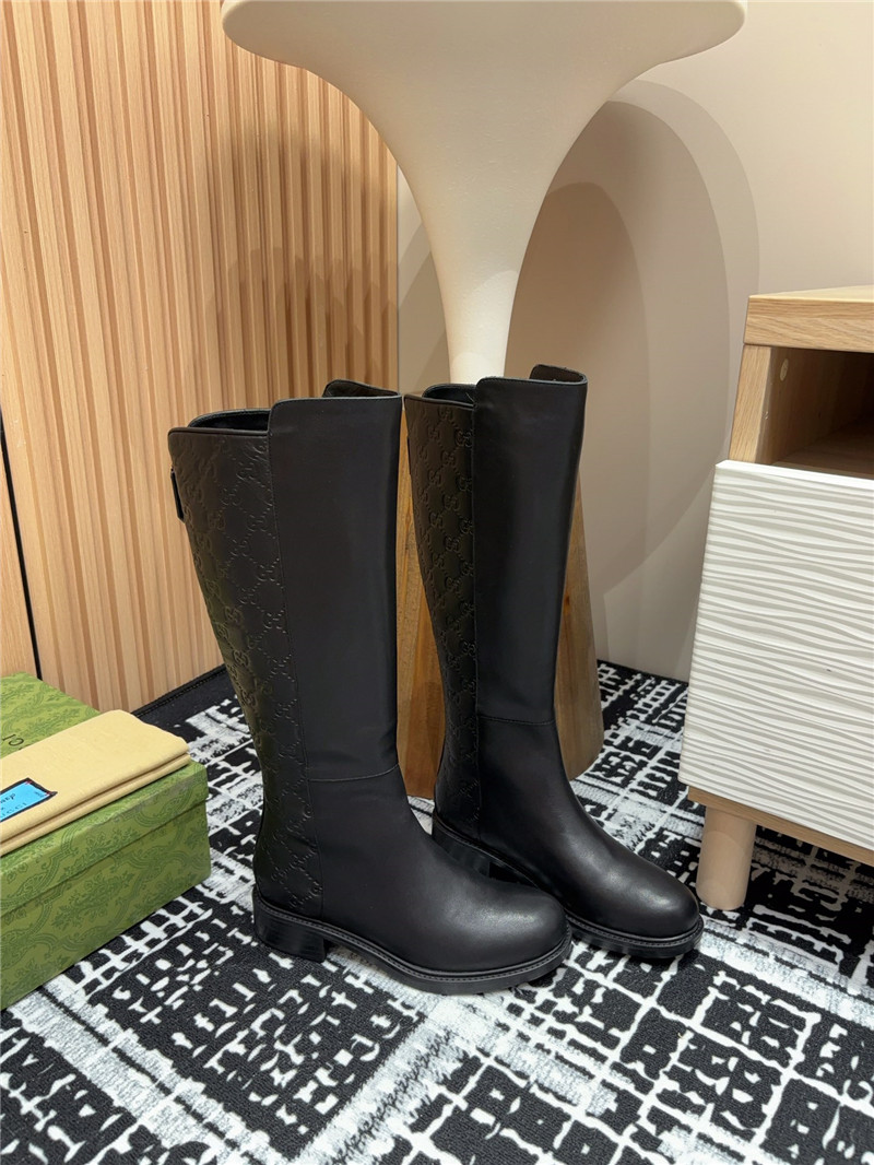 Gvc*1 black leather riding boots