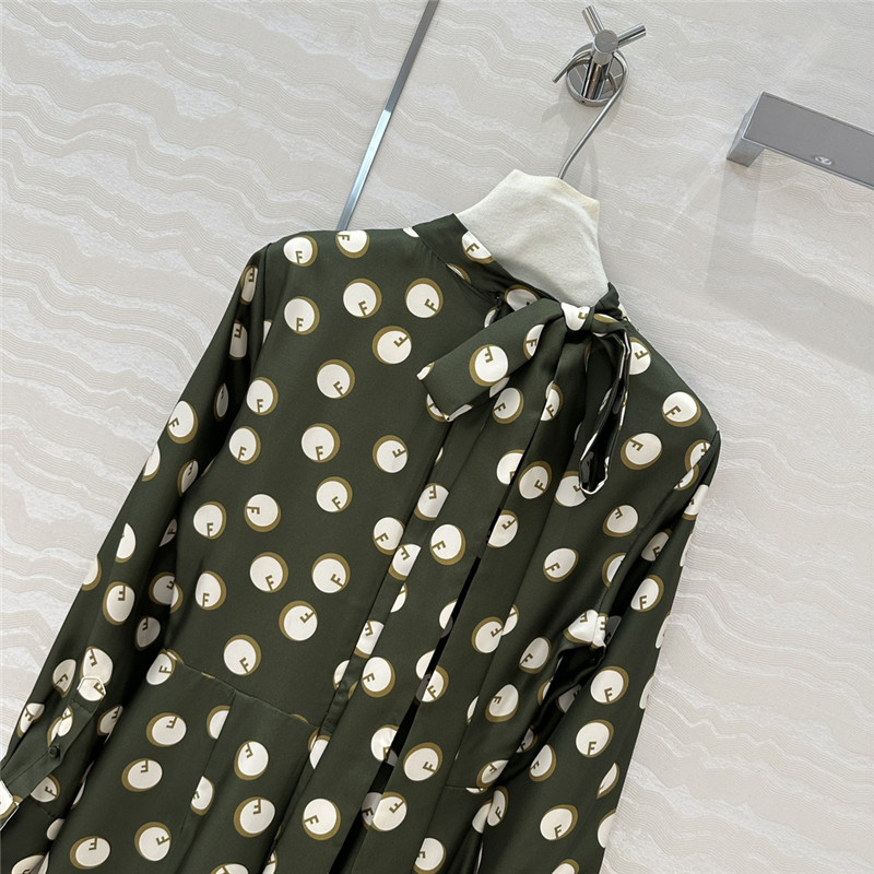 F**di polka dot print silk shirt