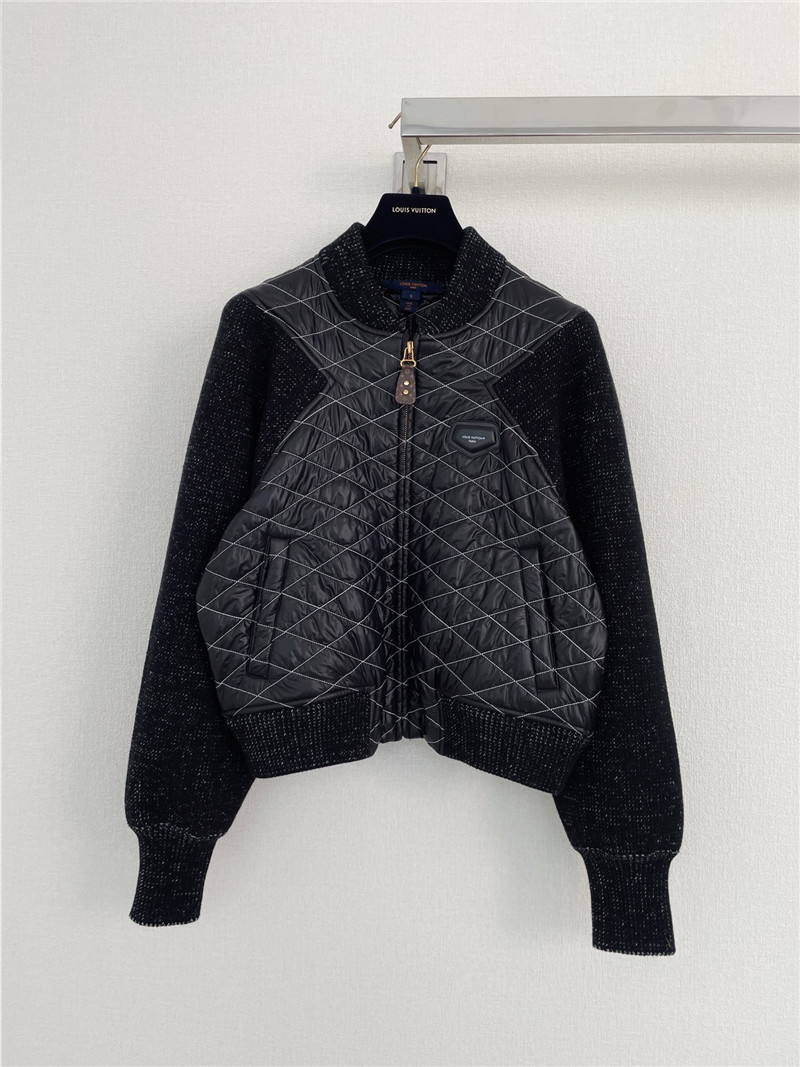l0vis vvtt0n lv contrast fabric D1am0nd jacket