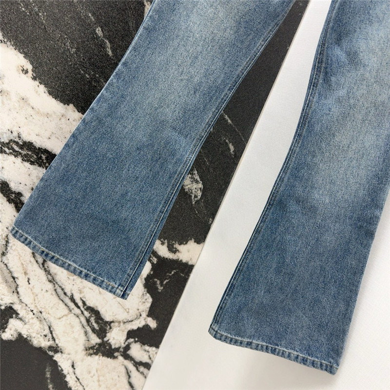 Givenchy metal chain denim bootcut trousers