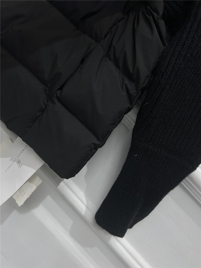 BC long-sleeved knitted down jacket