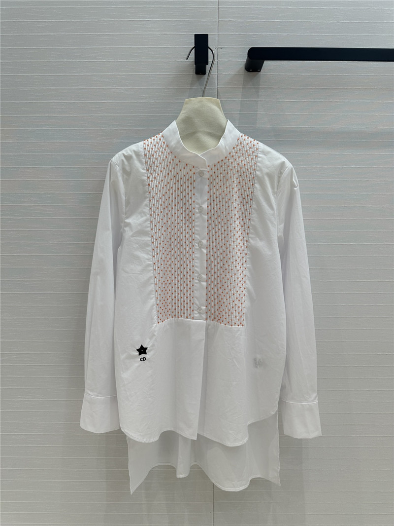 D10r beaded embroidered cotton shirt