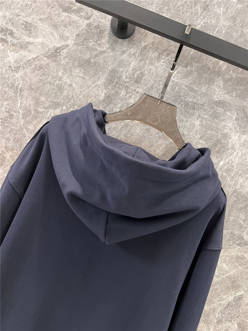 Gvc*1 navy logo cotton hoodie