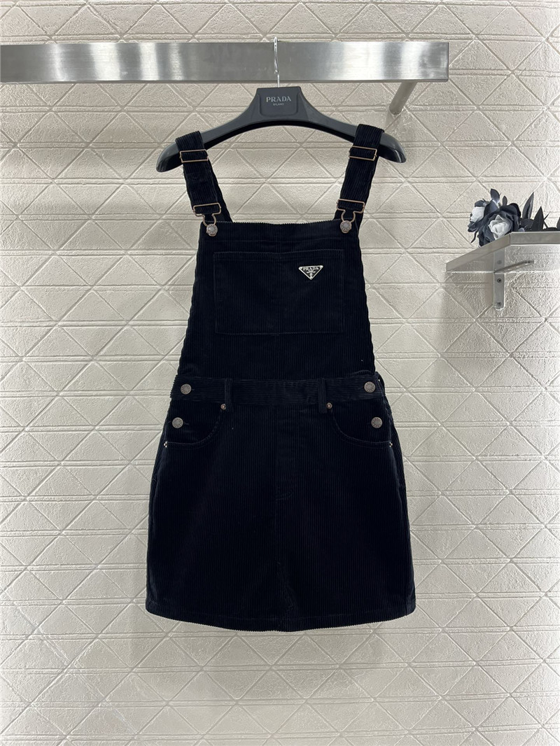 Pra*a corduroy overalls skirt