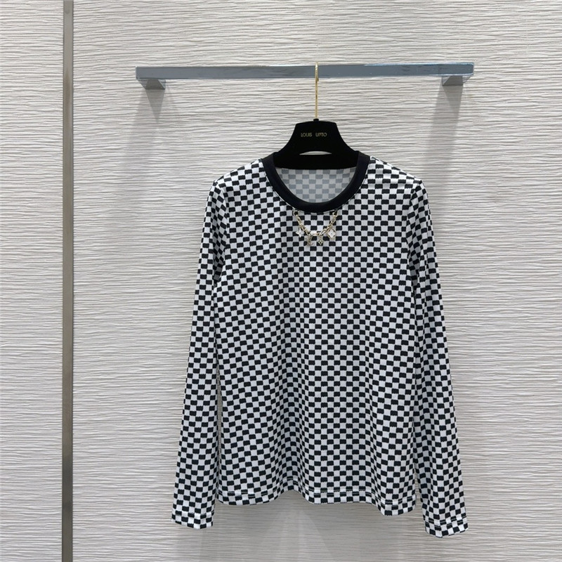 l0vis Vvtt0n lv checkerboard top
