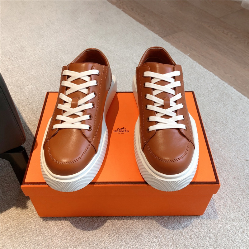 H**me5 leather lace-up sneakers