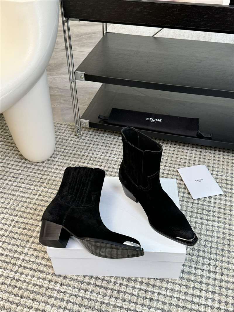Ce1i*e black suede chelsea boots for women