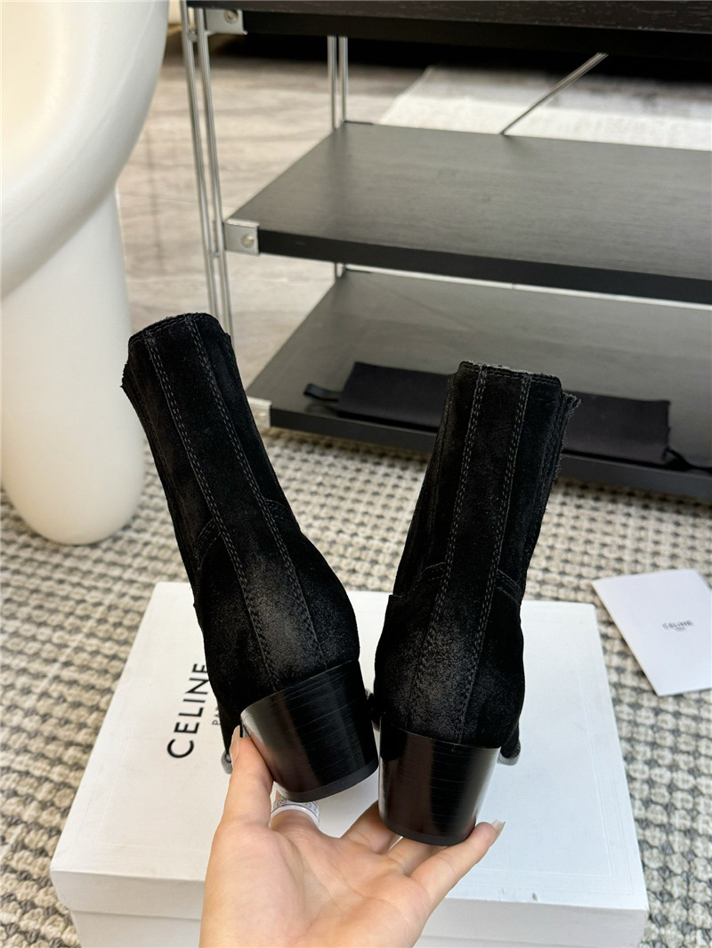 Ce1i*e black suede chelsea boots for women