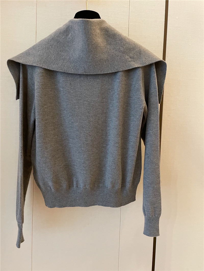 D10r crop cape cashmere sweater grey