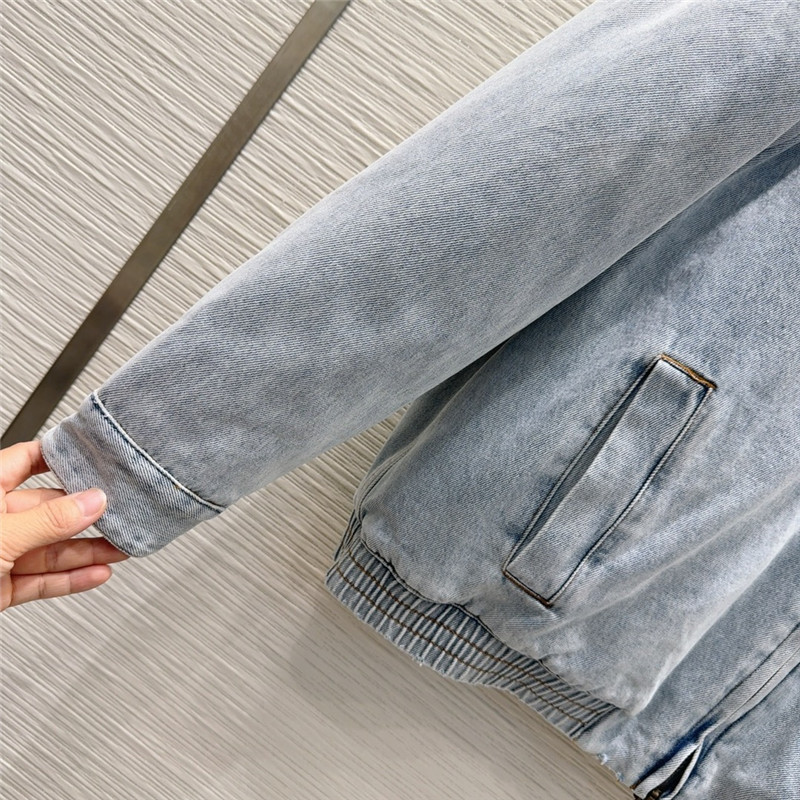 M1um1u denim quilted jacket