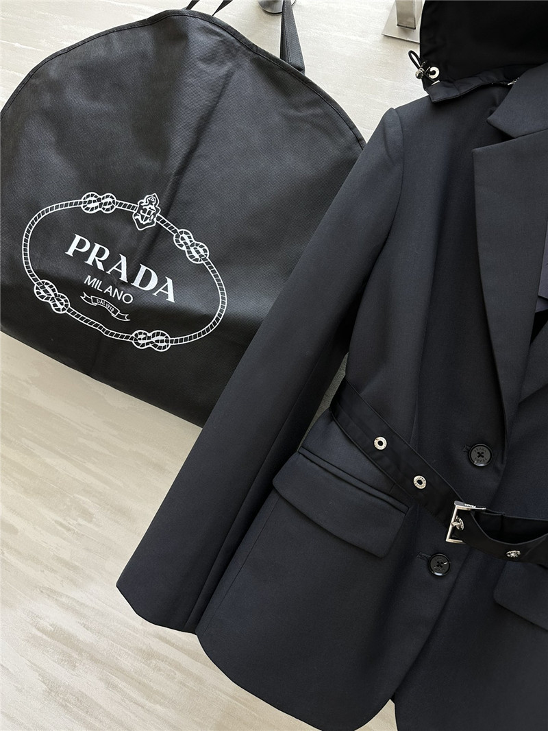 Pra*a hooded suit jacket