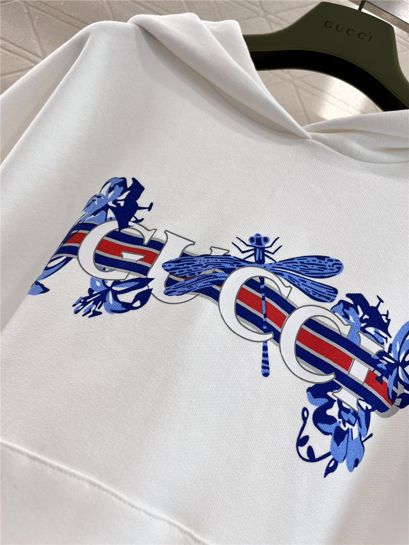 Gvc*1 cotton hooded sweatshirt white