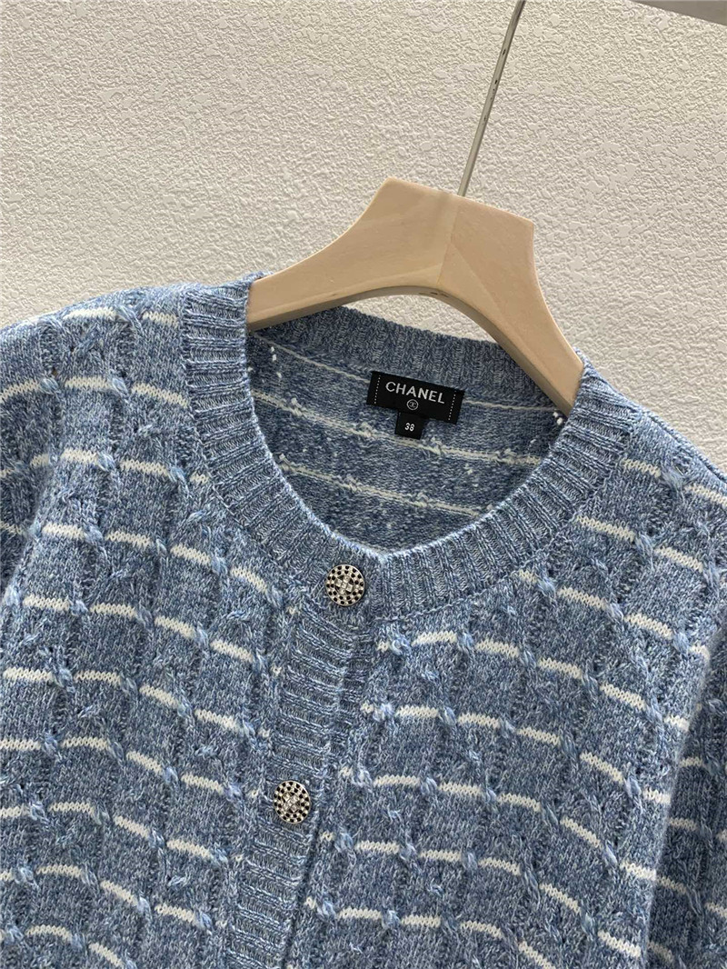 Ch**el knitted crew neck cardigan