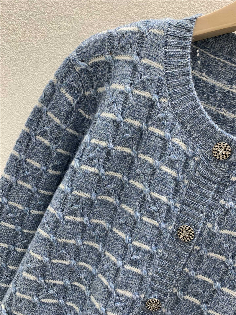 Ch**el knitted crew neck cardigan