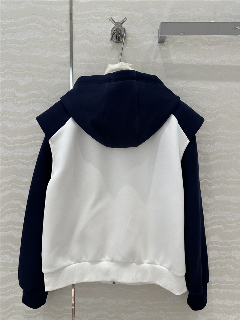 M1um1u color block sweatshirt suit