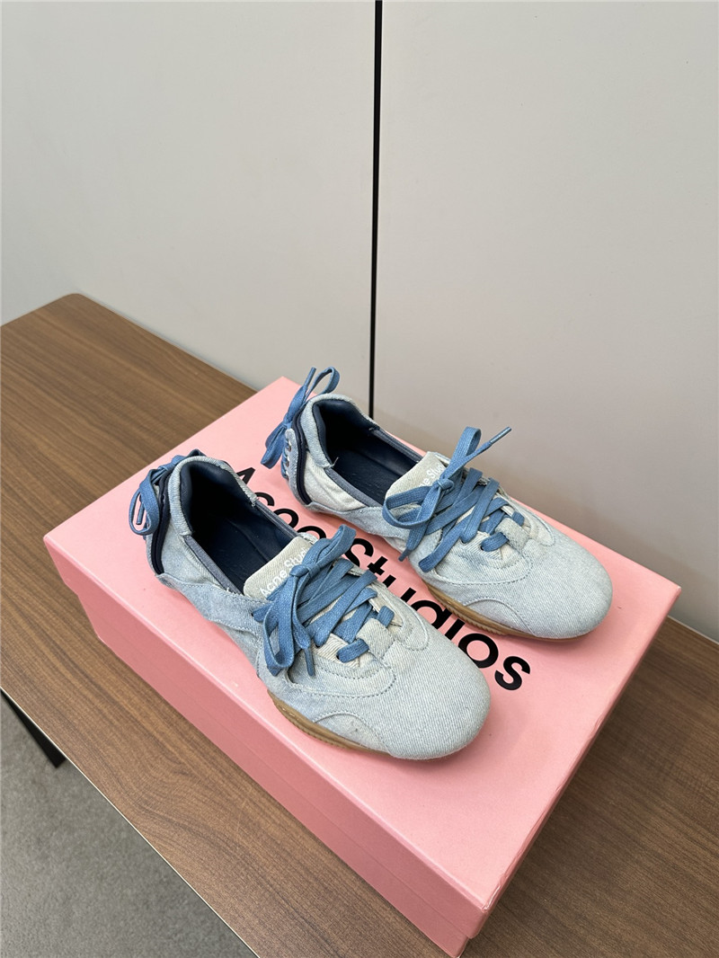 Acne Studios Lace-up Denim Canvas Sneakers
