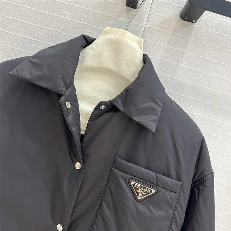 Pra*a shirt-style thin cotton coat