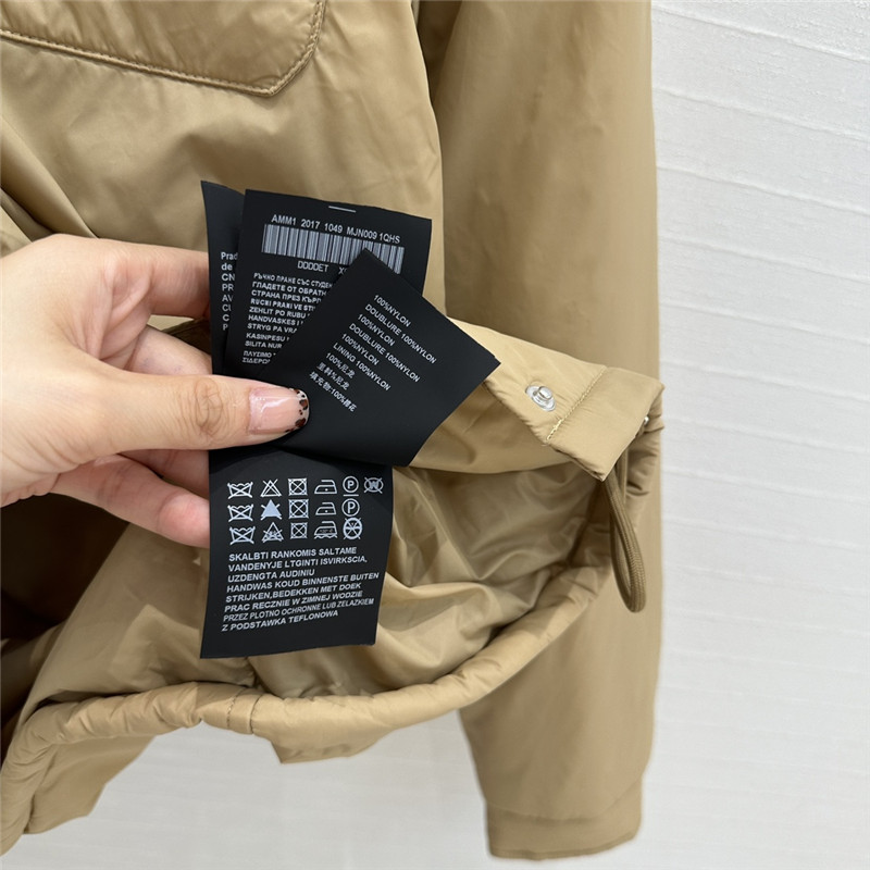 Pra*a shirt-style thin cotton coat