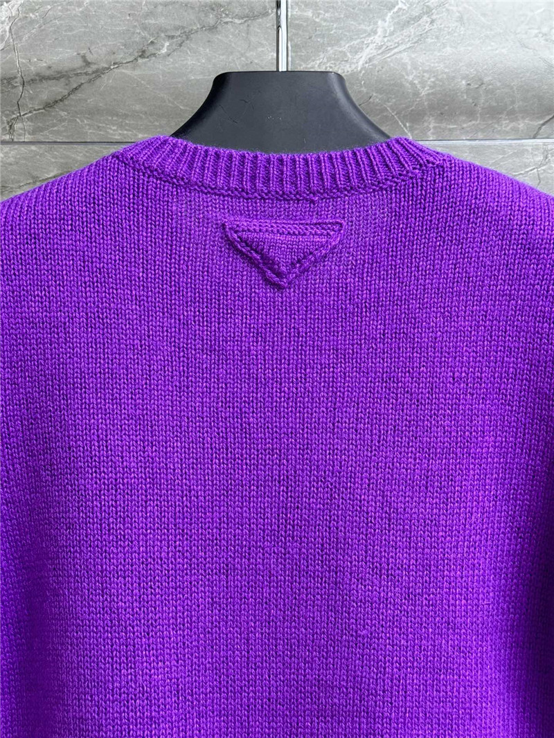 Pra*a short sleeve cashmere top purple