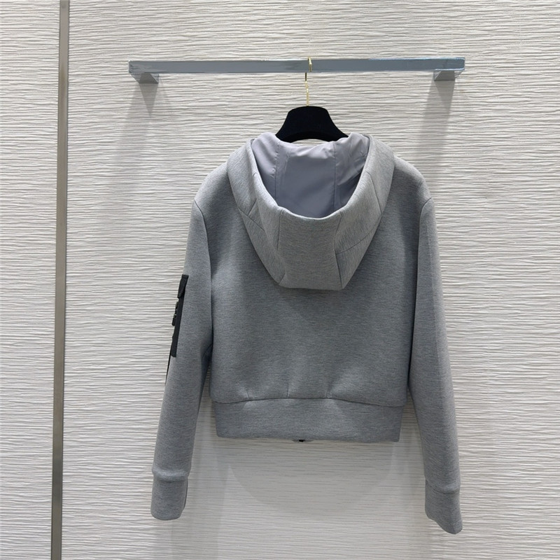 Pra*a grey hooded jacket