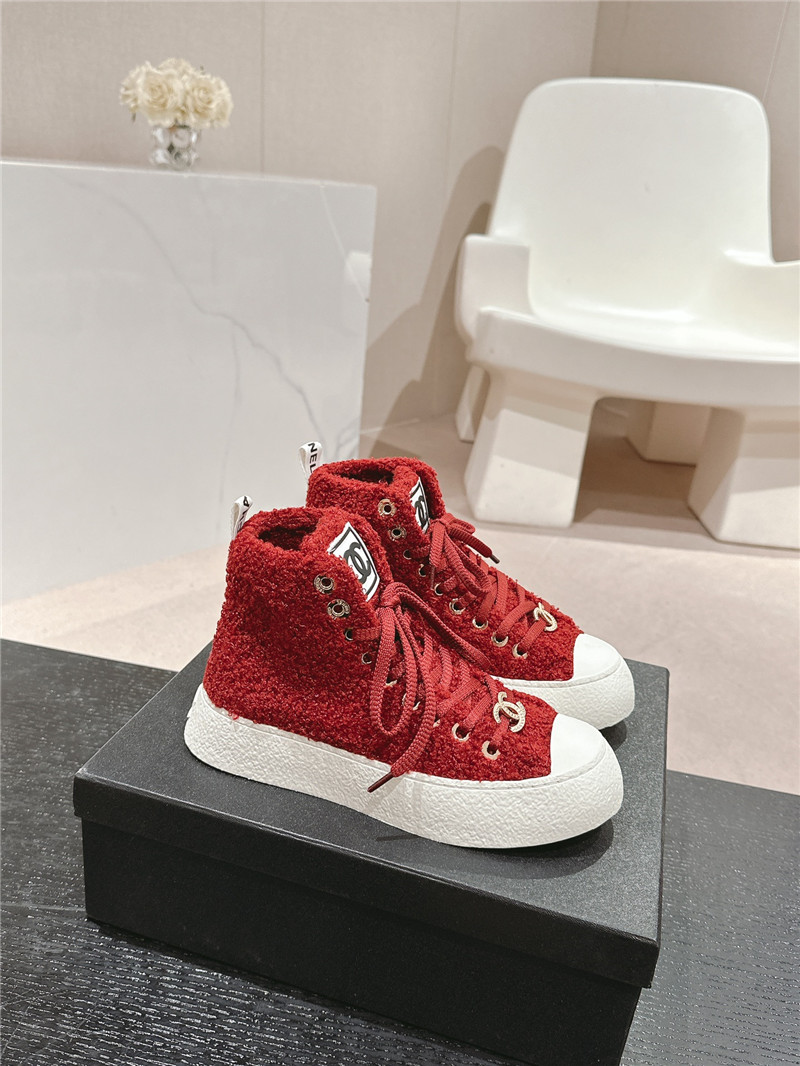 Ch**el high top sneakers red