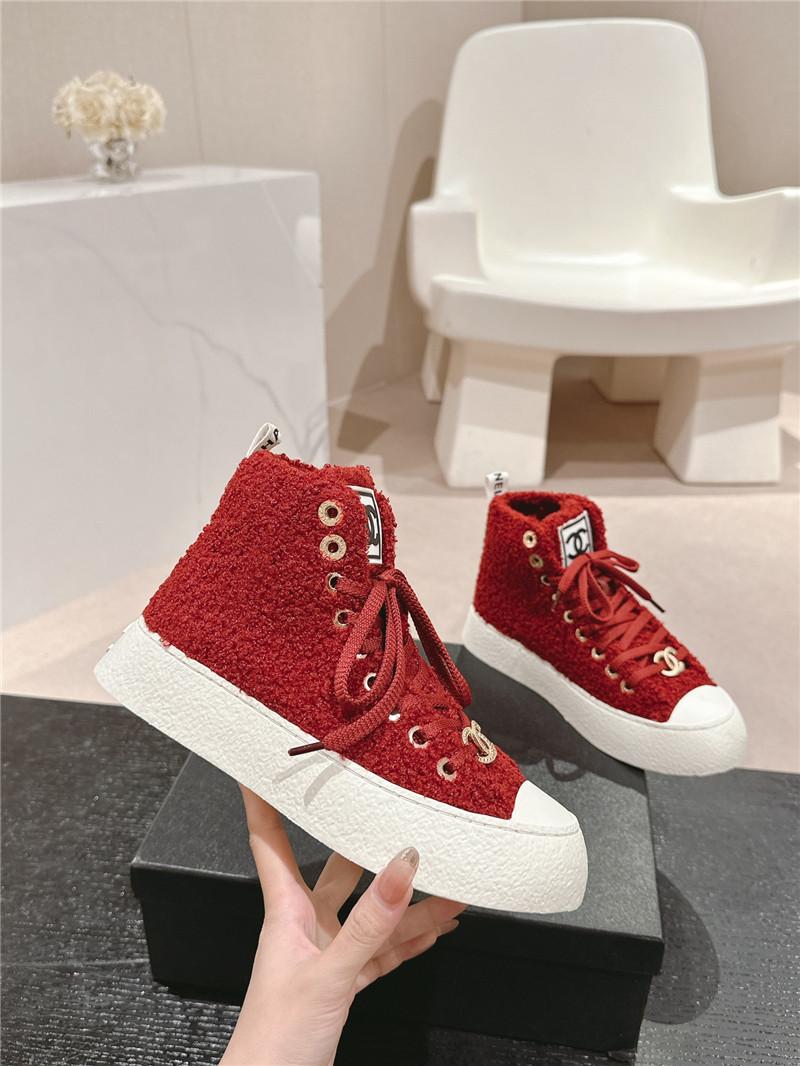 Ch**el high top sneakers red