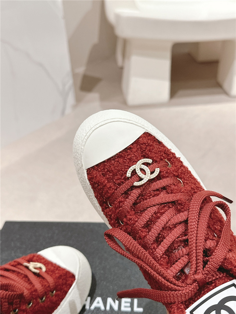 Ch**el high top sneakers red