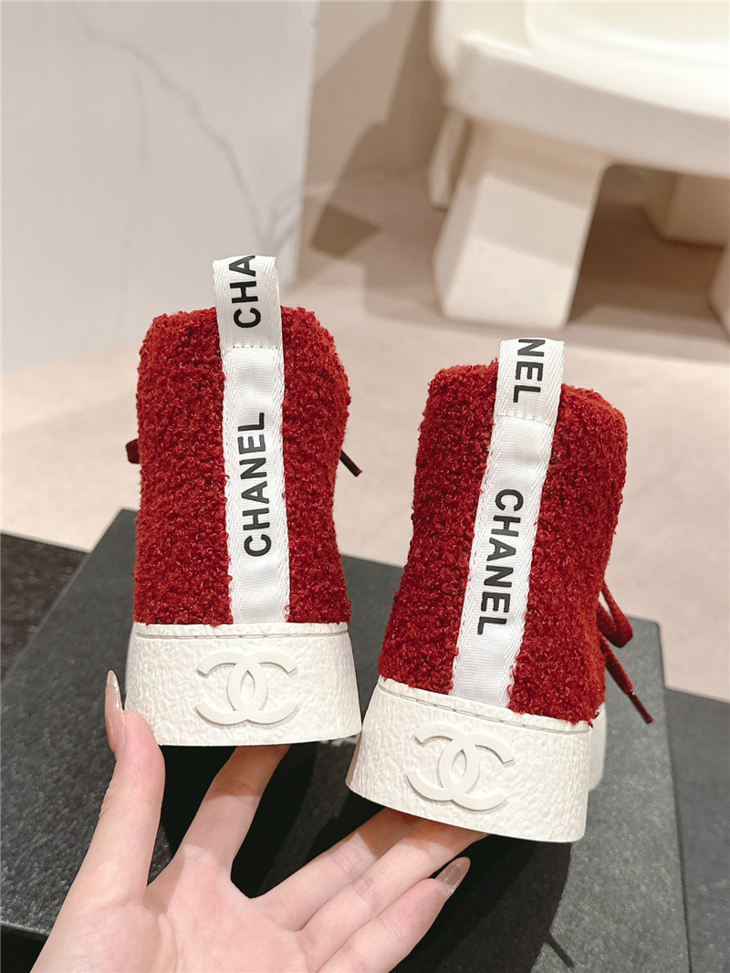 Ch**el high top sneakers red