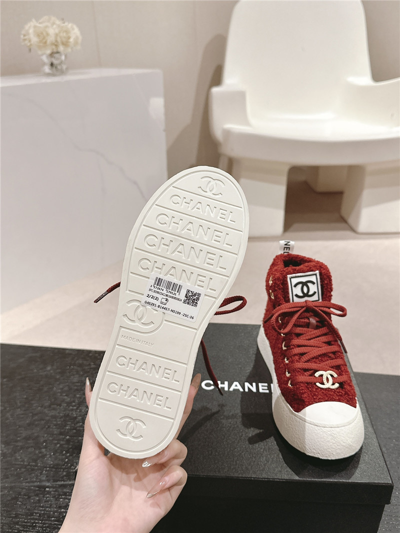Ch**el high top sneakers red