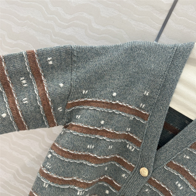 Ch**el striped cashmere coat